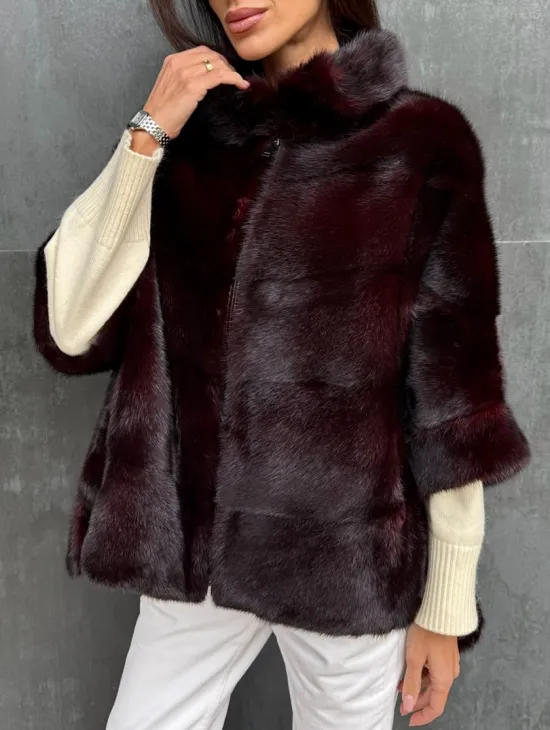 Норковый полушубок на молнии