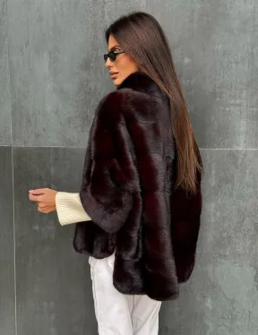 Норковый полушубок на молнии