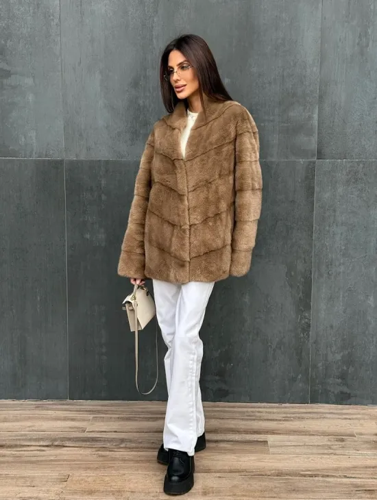 Полушубок норковый