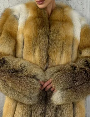 Шуба из меха лисы Gold