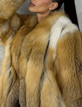Шуба из меха лисы Gold