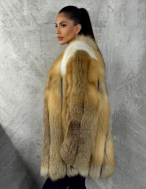 Шуба из меха лисы Gold