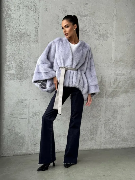 Короткая норковая шуба