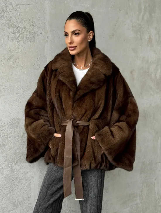 Шуба норковая оверсайз