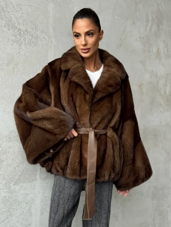 Шуба норковая оверсайз