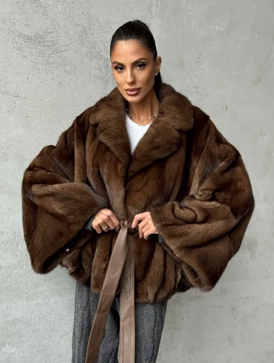 Шуба норковая оверсайз