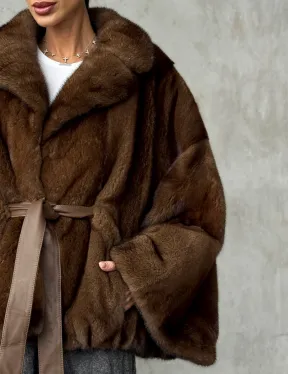 Шуба норковая оверсайз