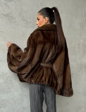 Шуба норковая оверсайз