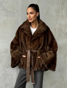 Шуба норковая оверсайз
