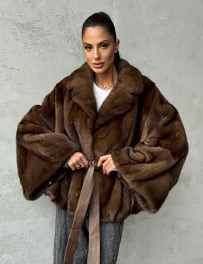 Шуба норковая оверсайз
