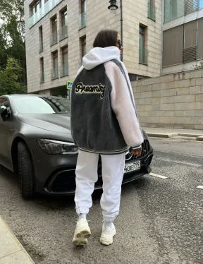 Короткая шубка - бомбер из шерсти