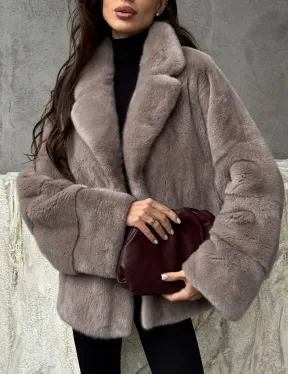 Короткая женская норковая шуба