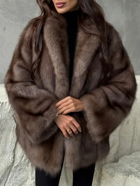 Шуба из меха куницы PREMIUM