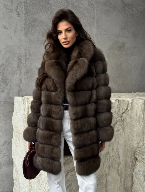 Женская шуба из соболя