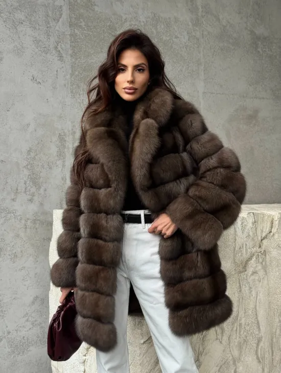 Женская шуба из соболя