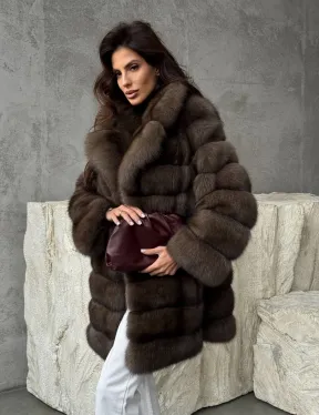 Женская шуба из соболя