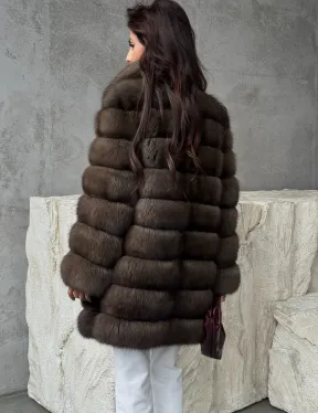 Женская шуба из соболя