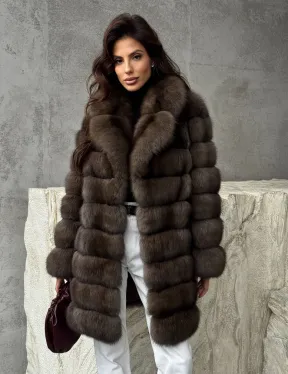 Женская шуба из соболя