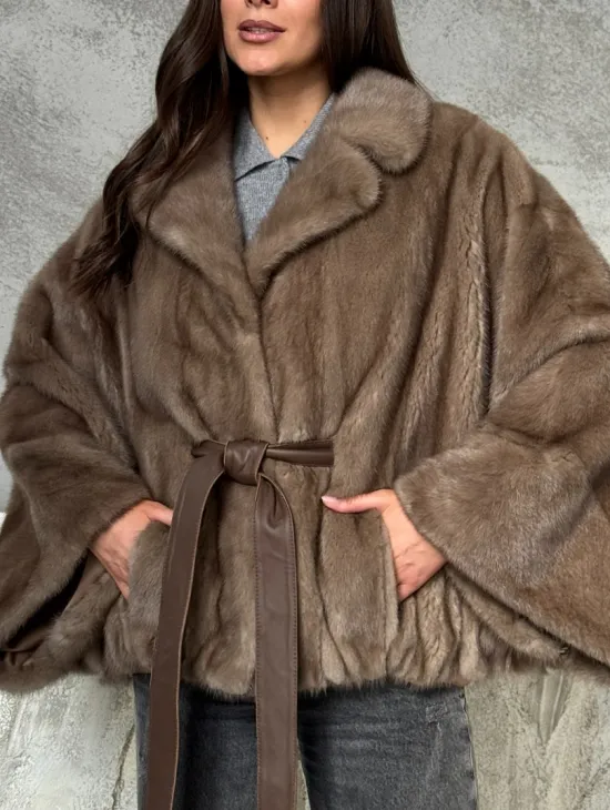 Норковая шуба английский воротник 