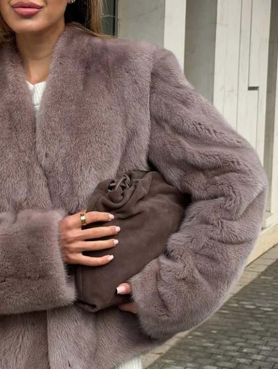 Кроп-топ шуба норковая