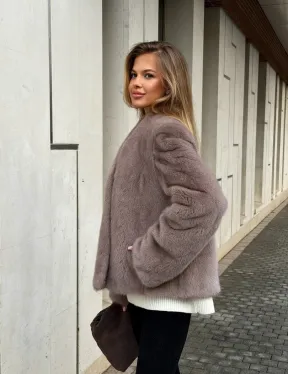 Кроп-топ шуба норковая