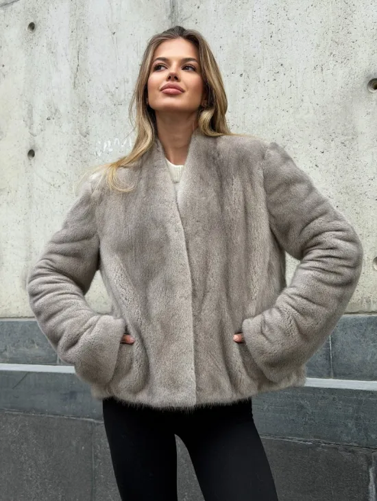 Короткий норковый жакет