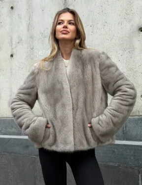 Короткий норковый жакет