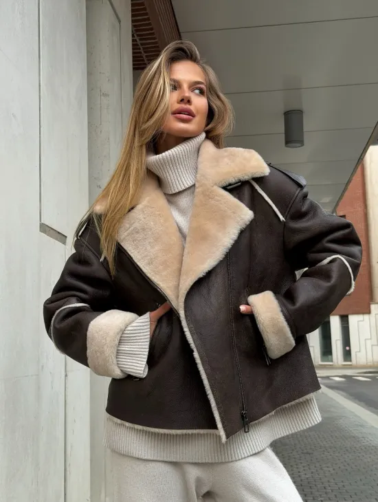 Молодёжная куртка-дубленка - фото 12