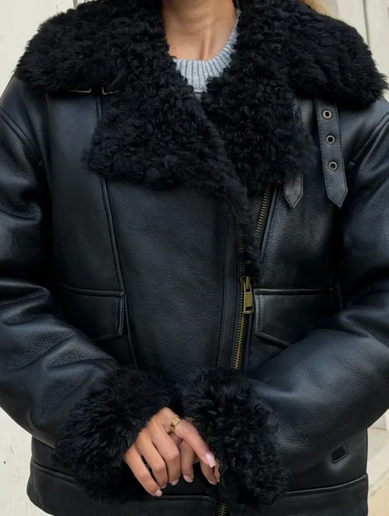 Дубленка авиатор зимняя