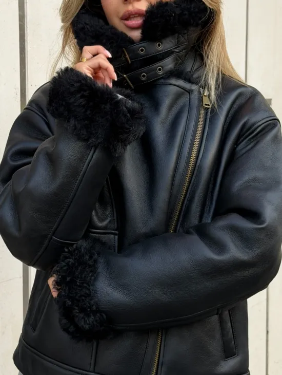 Дубленка авиатор зимняя