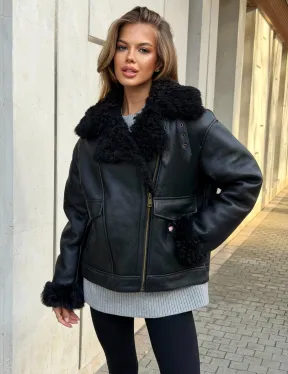 Дубленка авиатор зимняя