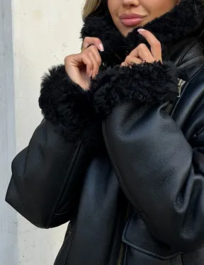 Дубленка авиатор зимняя