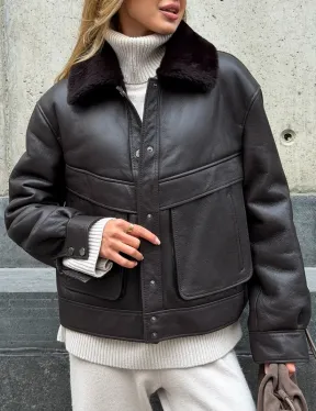 Куртка - дубленка женская