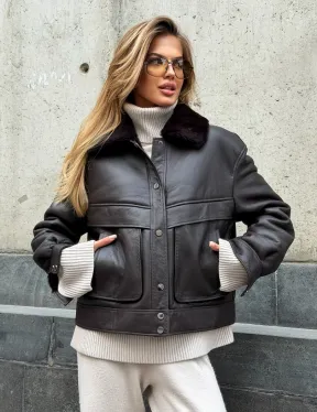 Куртка - дубленка женская