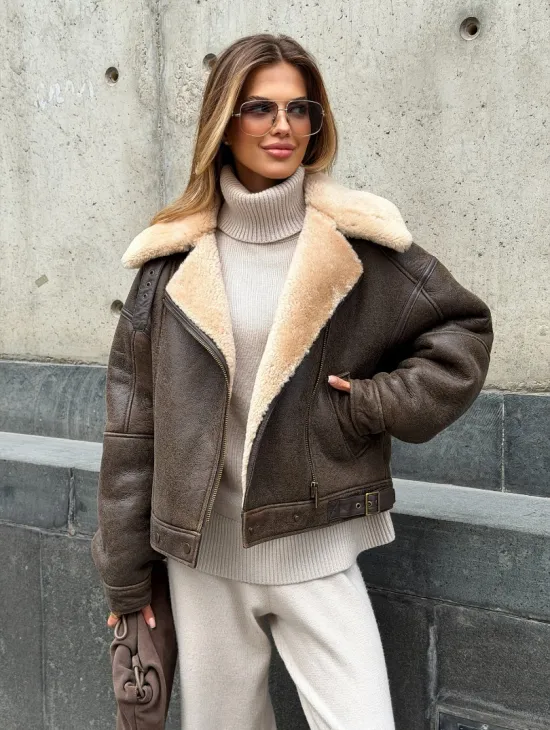 Дубленка - пилот женская