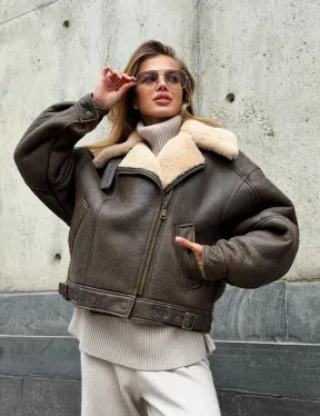 Дубленка - пилот женская