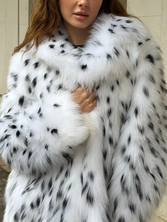 Шуба под рысь белая