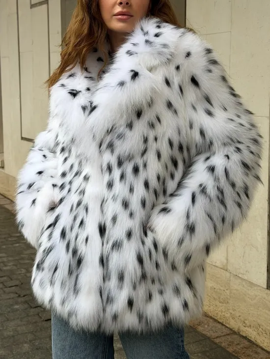 Шуба под рысь белая
