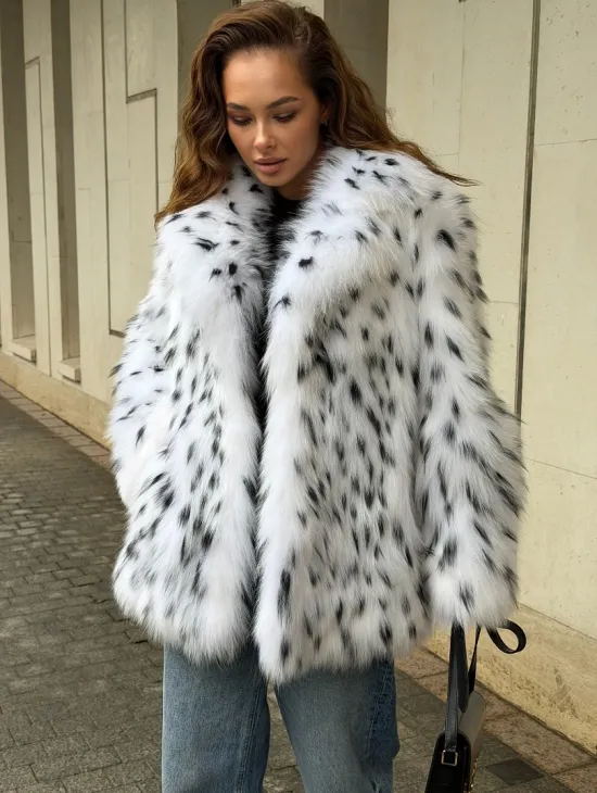 Шуба под рысь белая