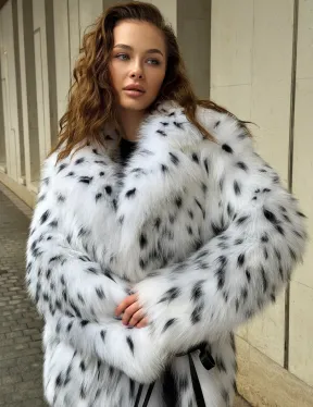 Шуба под рысь белая