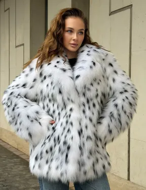 Шуба под рысь белая