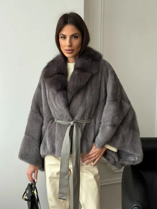 Короткий норковый полушубок - летучка