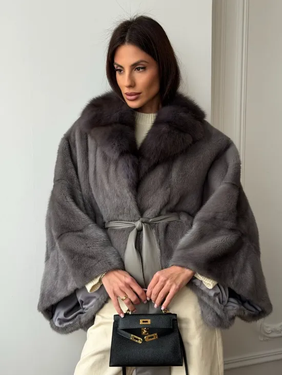 Короткий норковый полушубок - летучка