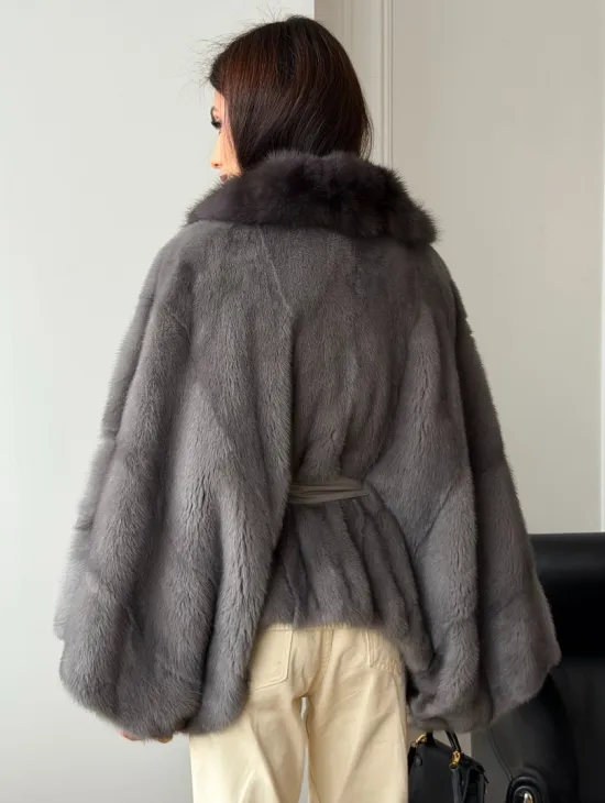 Короткий норковый полушубок - летучка