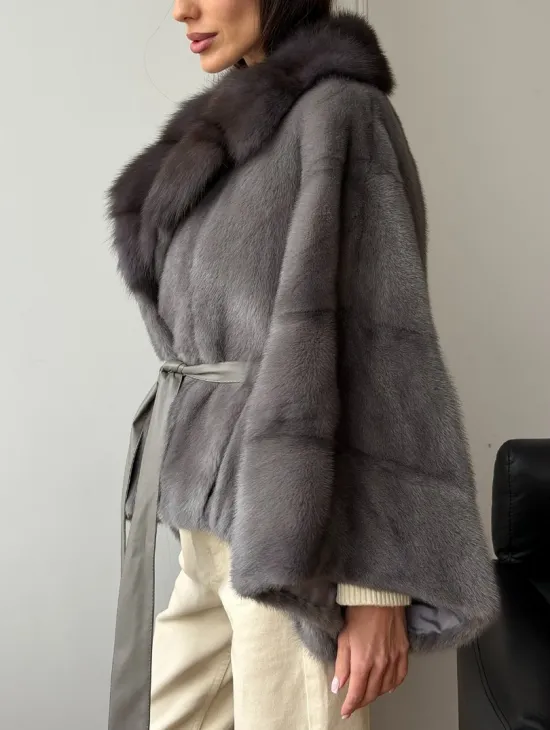 Короткий норковый полушубок - летучка