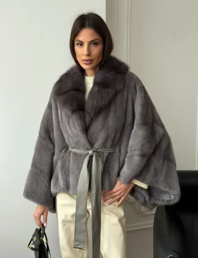 Короткий норковый полушубок - летучка