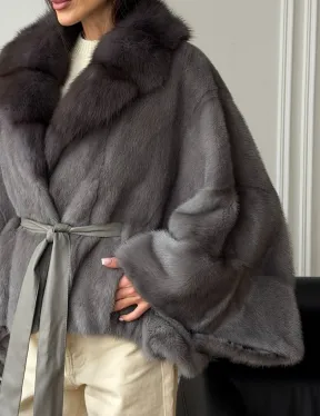 Короткий норковый полушубок - летучка