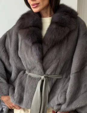 Короткий норковый полушубок - летучка