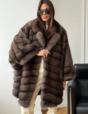 Шуба из баргузинского соболя - оверсайз