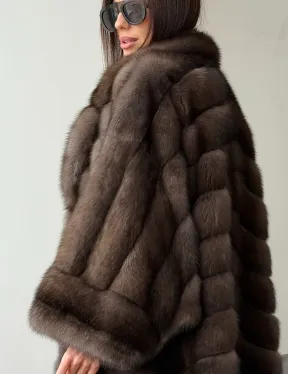 Шуба из баргузинского соболя - оверсайз